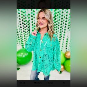 Green overlay shirt